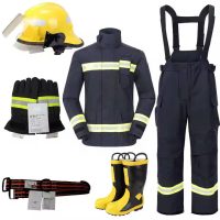 Breathablefire Resistant Maximum Flexibility Reflective Tape Firefighter Boots Fire Rescue Suit - Image 2